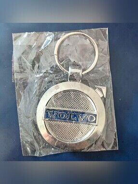 Volvo Keychain Key Ring Fob Silver Tone Logo Manasquan NJ Dealer Promo NEW NOS